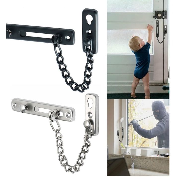1PCS Stainless Steel Chain Lock Anti-Theft Clasp Lock Home Door
