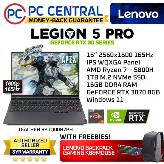 Lenovo Legion Pro 16ACH6H 82JQ00R7PH Gaming Laptop AMD Ryzen