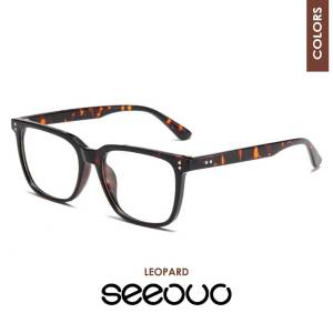 Seeouo Kacamata Antiradiasi Blueray Bahan TR90 Ringan Model Kotak Kokoh Bisa Minus Pria Wanita 3422