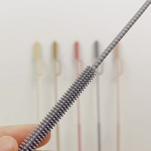WH Silicone Straw Cleaning Brush Household Portable High-Temperature Resistant Food-Grade Silicone Straw Brush
