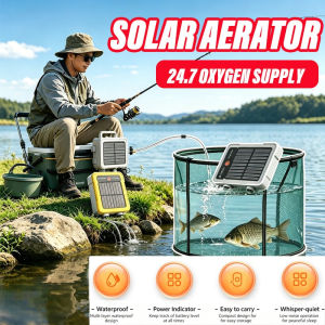 Solar Oxygen Pump Ultra-Quiet Rechargeable Oxygen Pump Outdoor Fishing Waterproof Air Pump
