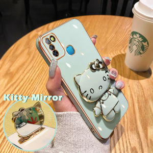 Casing Ponsel untuk Infinix Smart 5 Smart 4 4C Smart 6 Plus Smart 7 Hot 10 Lite X657 Case penutup lembut Hp Gel silika Casing pelapisan permukaan Cases batas kotak Phone Stands baru pola Kesing kucing Kitty lucu kartun Softcase
