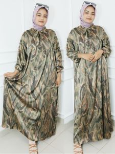 Gamis Wanita Dewasa VINTIAN DRESS ARMANY SILK Gamis Kondangan Mewah Dress Muslimah Motif Batik Etnic