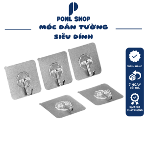 [HCM] Móc Dính Treo Tường Chịu Lực Siêu Dính TRONG SUỐT