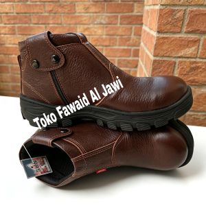 Sepatu Safety Model Resleting Kulit Sapi King Skn Sepatu Kerja Pom Bengkel Proyek PLN Ujung Besi Keselamatan Kerja Sepatu Anti Air Tahan Api Sepatu Safety Pria Wanita Berkualitas