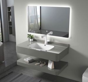 NEW Bàn Đá Bo Góc Nhà Tắm 2 Tầng Tràn Viền Vô Cực Kèm Chậu Âm Bàn Chống Xước Mẫu Mới Nhất Hot Nhất Hiện Nay - Hàng Nhập Khẩu Cao Cấp Bảo Hành 10 Năm