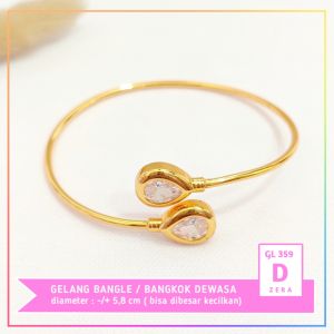 Cute Jewelry Gelang Dewasa Bangkok Boba Mata Terbaru Perhiasan Wanita lapis 18k GL 359