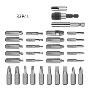 33pcs extractor Screwdriver Remover mục đích công cụ tháo rời ví và bu lông Stud trượt răng bị hư hỏng phá hủy Tước