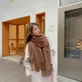 Syal Fashion Korea Wanita Pria Cashmere Immitation Scarf Wool Winter Autumn Musim Semi Dingin Motif Polos Bahan Tebal Nyaman Sejuk DIngin Untuk Unisex Ukuran panjang 200cm lebar 65cm. 
