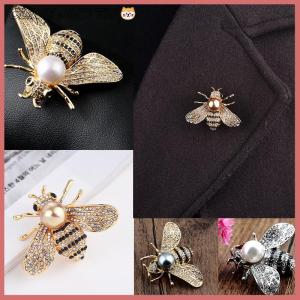CISWGE antanciepp Insect Series Brooch Delicate Little Bee Brooches Rhinestone Pin Jewelry