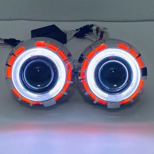 โปรเจคเตอร์ขนาด 2.5 นิ้ว ไบซีนอน ไฟต่ำสูงพร้อมดวงตาแองเจิลคู่