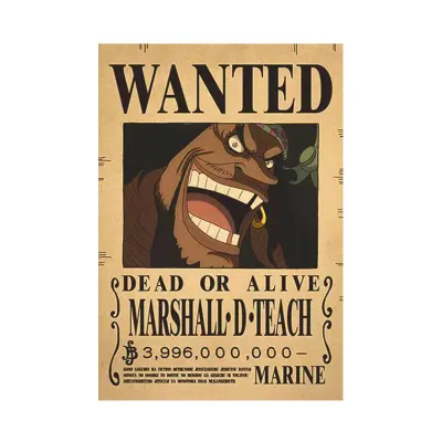 One Piece Wanted Posters New Nika Four Emperors Kraft Paper Posters Vintage Poster Bedroom Wall Stickers/Picture Decoration