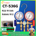 เกจน้ำยาแอร์ เกจเติมน้ำยาแอร์ R22 R32 CT-536G เกจ์พร้อมสายน้ำยาแอร์ R22 สายเกจวัดน้ำยาแอร์ สาย36 นิ้ว3เส้น เครื่องมือช่างแอร์ ใช้กับ R134a,R12,R404a. 