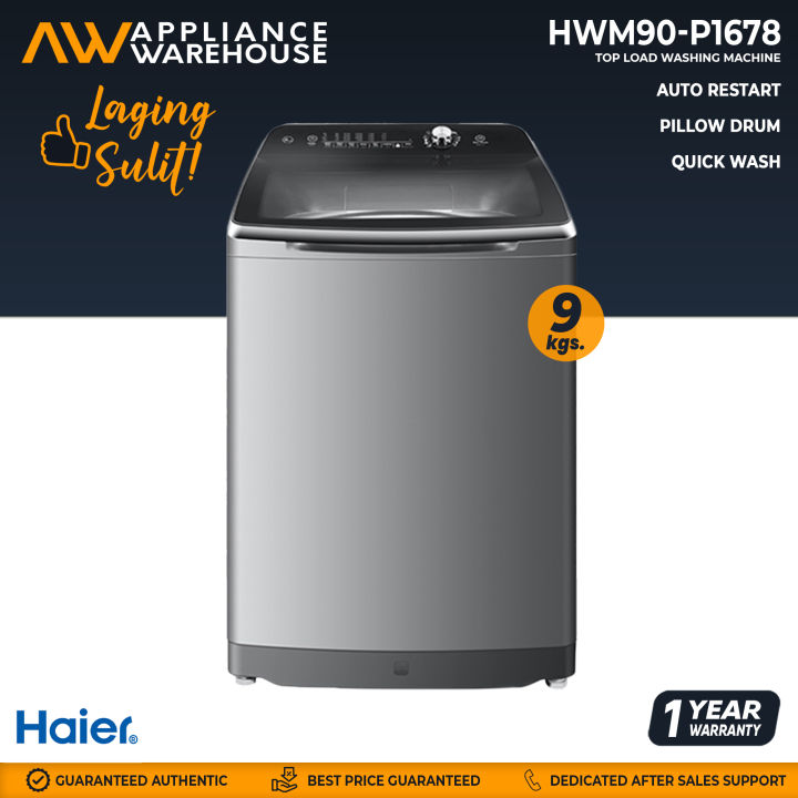 Haier HWM90P1678 9 Kg Quick Wash Fully Automatic Top Load Washing Machine Lazada PH