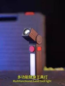 AE New portable multifunctional high-brightness flashlight rechargeable emergency magnetic folding work light with and illumination