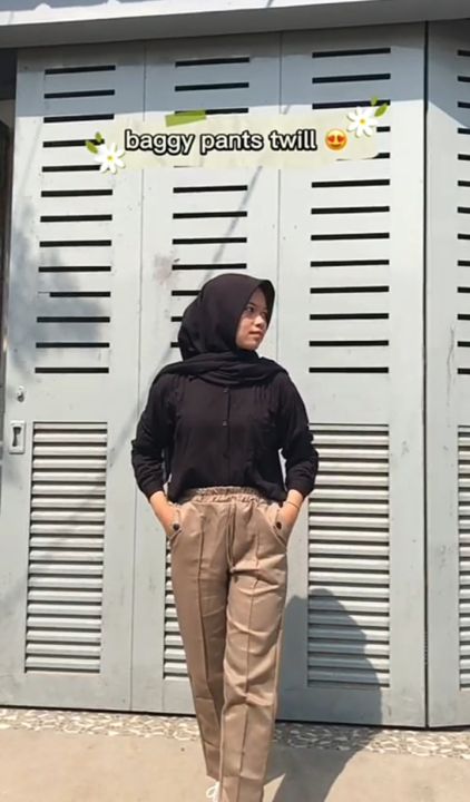 Baggy Pants Celana Wanita Terbaru Twill PE//Celana Perempuan ALL