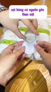 (Combo 2 gói) Bông tẩy trang MNS 180 miếng cotton mềm mịn cao cấp AILEE