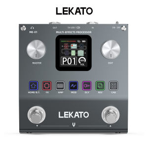 LEKATO Multi Effects Guitar Pedal Electric Guitar Effects Pedal with 6 Effects Modules 80 Presets 20 IRs BT Bass Effects Pedal