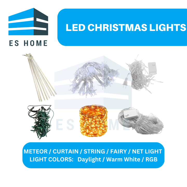 LED Christmas Lights Twinkly Meteor Rainfall String Fairy Curtain