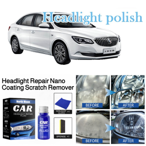 Headlight Polish Liquid Headlight Maintenance Clean Retreading Agent Headlight Repair Nano Coating Scratch Remover
