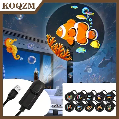 KOQZM Đại Dương Sinh Vật LED Chiếu Ánh Sáng USB LED Night Lamp Với 16 Màu Sắc Cho Trẻ Em Phòng Ngủ Trợ Giúp Môi Trường Xung Quanh Ánh Sáng