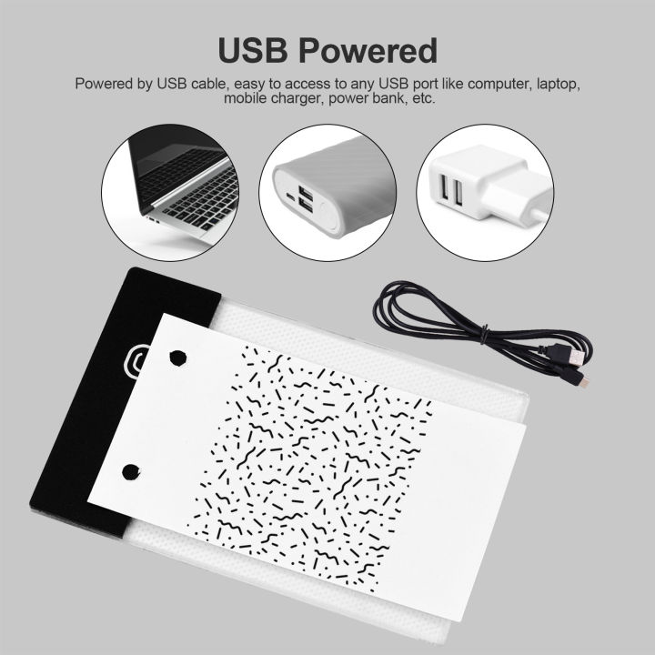 Super Mini LED Light Pad Ultra-Thin Light Box USB Powered Dimmable ...