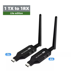 50M 164ft HD Wireless HDMI Transmitter and Receiver Wireless Video Extender Lite Edition Support Up to 1 to 2 Mode