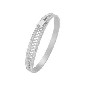 CUTE CLIP Creative Zipper Bangle Shiny Vintage Zip Titanium Steel Hand Chain Jewelry Gold Plated Crystal Bracelet
