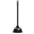 <LazMall> Classic 4.5" PVC Handle TOILET Pump Pressure Suction Drainage Sink Plunger Good Quality (BLACK). 