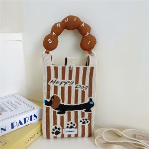 กระเป๋าสะพายใบเล็กสดใสและเข้ากันได้ทั้งหมดกระเป๋าถือมินิถักสำหรับการเดินทางในช่วงฤดูร้อนกระเป๋าใส่ศัพท์สะพายข้างการ์ตูนน่ารักสำหรับผู้หญิง