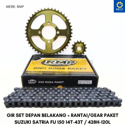 GEAR PAKET GIR SET RANTAI SATRIA FU NEW SATRIA FU 150 14T-43T / 428H-122L