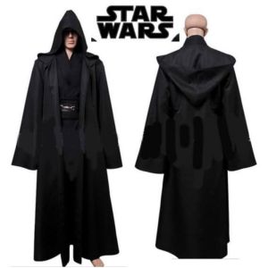 Kostum Halloween Jubah Hitam Star Warz Jedi Vader Anak & Dewasa