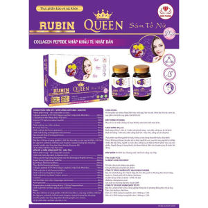 Rubin Queen Sâm Tố Nữ 2023 (Hộp 2 lọ x 30 viên) - Tăng cường nội tiết tố hỗ trợ làm giảm nám da nhăn da lão hóa da