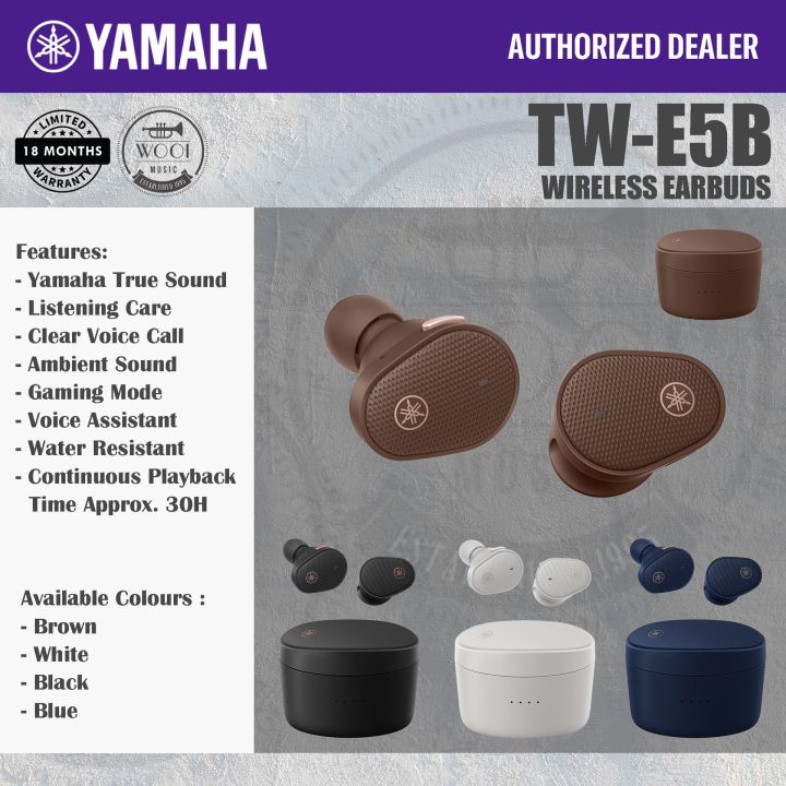 Yamaha TW-E5B True Wireless Earbuds | Lazada