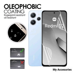 Hydrogel Matte Anti Glare/Minyak Xiaomi Redmi 13c A3 A2 A1/Redmi 12C 12 4G 5G Redmi 10 10A 10C/Redmi 9 9A 9C 9T/Redmi 8 8A 8 Pro Hidrogel Mate Doff Anti Silau Halus Licin For Game Gaming Screen Protector Ful Layar Pelindung Liiquid Glass Tempered Pecah