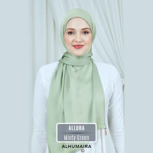 Alhumaira Allura Sempurna Raya 2023 exquisite and premium textured satin silk very soft and flowy texture added helps to create better draping with luxurious touch of glossy look minimal ironing