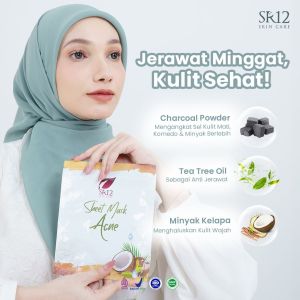 SR 12 SHEET MASK ACNE MASKER WAJAH HERBAL