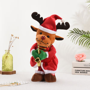 (SG Seller) 35cm Electric Dancing Christmas Tree Plush Toy Christmas Decoration Swinging Singing Christmas Gift