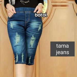 Celana Sobek Wanita 7/8 Slimfit