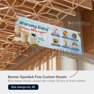 PRINT CETAK SPANDUK BANNER WARUNG BOBA FREE REQUEST CUSTOM