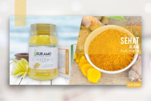 Kuramo Kunyit Mas Bubuk dan Madu Obat Herbal Maag Kronis Asam Lambung dan Gerd