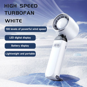 Turbo Cooling Fan 100 Speed USB Rechargeable Mini Handheld Fan 6000mAh Strong Wind Portable Outdoor Use⚡PH deliveryIn stock⚡