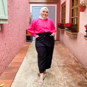 Siselyo x Puwputt Paula Big Pants – Celana Wanita Jumbo – Pants Bigsize Wanita – Celana Linen Serut Wanita – Bawahan Muslim