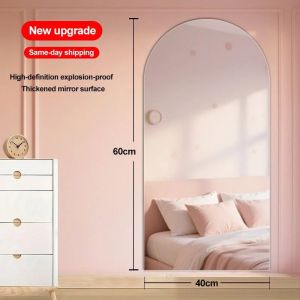 【1-3 Days Delivery 】Arched 60*30cm mirror sticker wall acrylic mirror wall sticker self-adhesive mirror wall whole body mirror