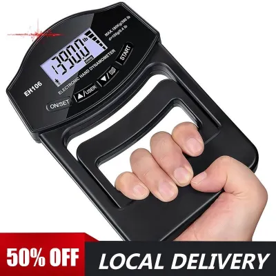 Hand Dynamometer Grip Strength Meter 396Lbs/180Kg Digital Grip Strength Tester USB LCD Screen Hand Grip Dynamometer