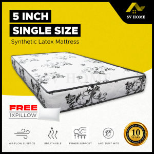SV Home 5 INCH Single Mattress Tilam Synthetic Latex(Direct Factory) 5 INCH