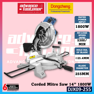 Ready Stock | Original DONG CHENG DJX09-255 Corded Mitre Saw 255MM (10") 1800W (6 Months Warranty | Fast Shipping 🚛 )