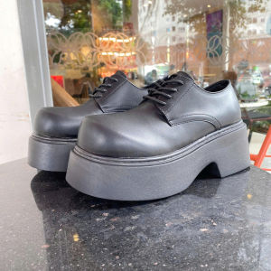 Giày chunky derby đế cao 8cm INICHI G1327 mũi cao thời trang