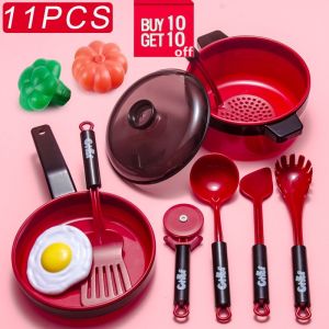 YTL ของเล่นเด็ก/ชุดของเล่นครัวบ้านเล่น/เด็กชายและเด็กหญิงอายุ 3-6 ปี 9 ปีทำอาหาร/อุปกรณ์ทำอาหารจำลอง Qiechele