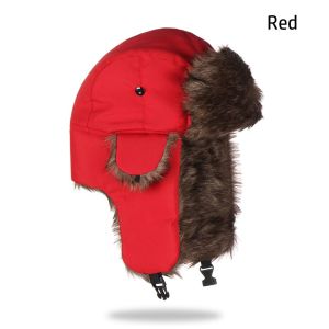 LUMIQLO Warm Fur Trapper Winter Cap Ski Hat Winter Hats Russian Ushanka